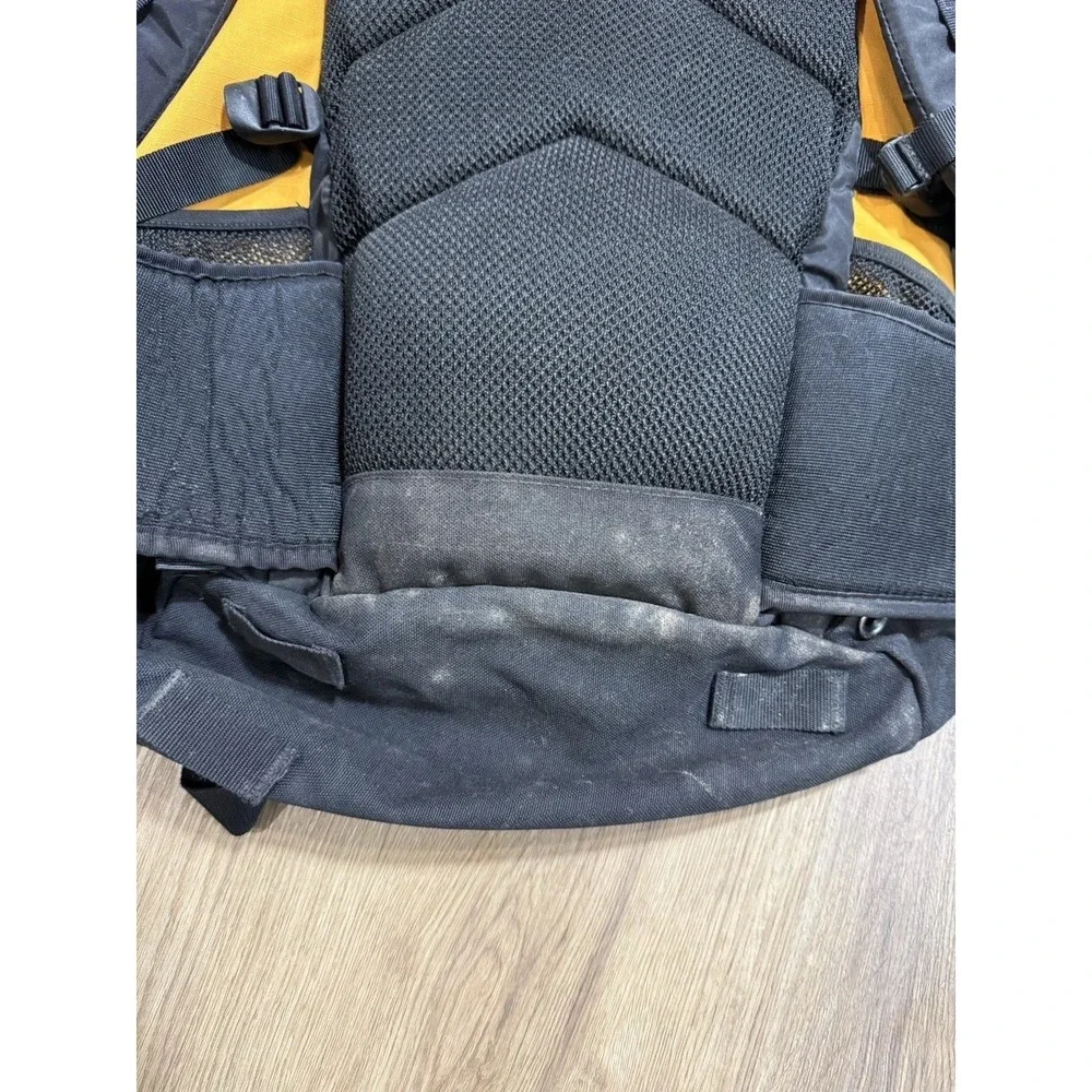 Vtg L.L BEAN Blue Yellow Hiking Camping Backpack‎ Pack-Out Heavy Duty Rucksack